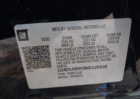 2021 Cadillac Ct5 Sport from USA, damaged, VIN 1G6DU5RK0M0125936